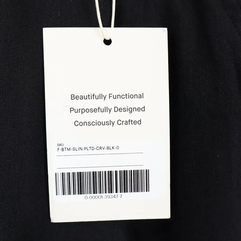 Everlane The Everywhere Pant Stretch Linen Barrel Leg Black Size 0 NWT